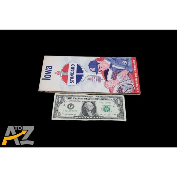 Vintage Standard Oil Company Iowa travel Pocket Road Map - Picture 5 of 10